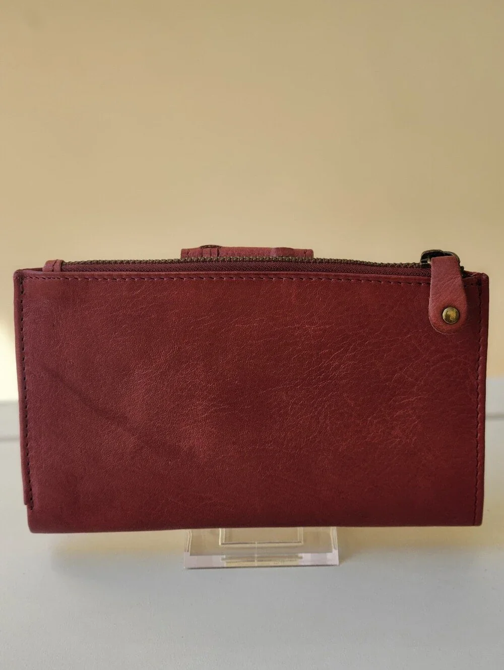 Classic  Leather Wallet - Burgundy
